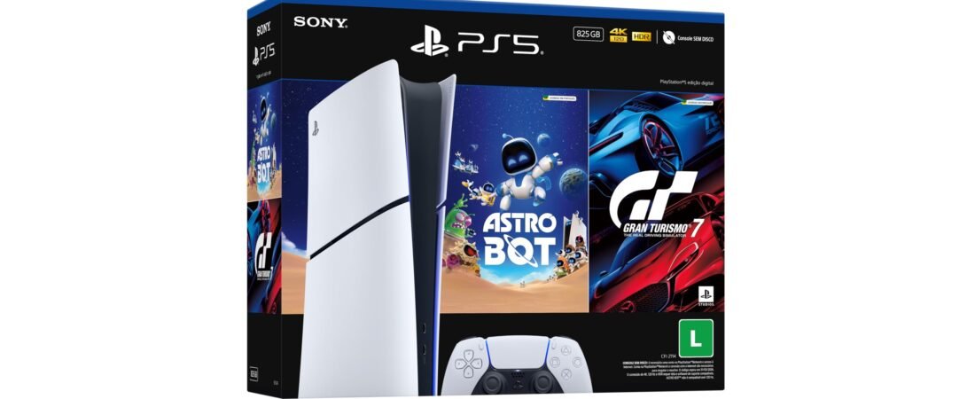 PlayStation®5 Slim Digital 825GB – Pacote ASTRO BOT e Gran Turismo 7: Vale a Pena Comprar Este Bundle?